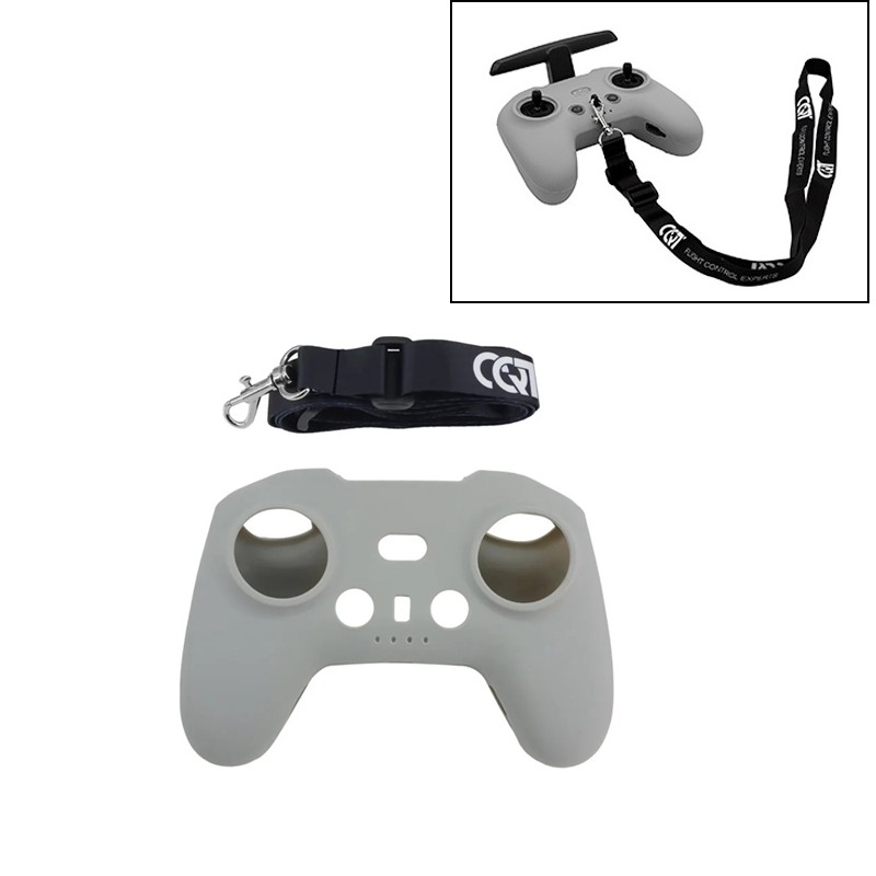 Drone Rc Neck Strap - 2in1 ซิลิโคน + สายคล้องคอรีโมทคอนโทรลป้องกันฝุ่นสําหรับ DJI FPV