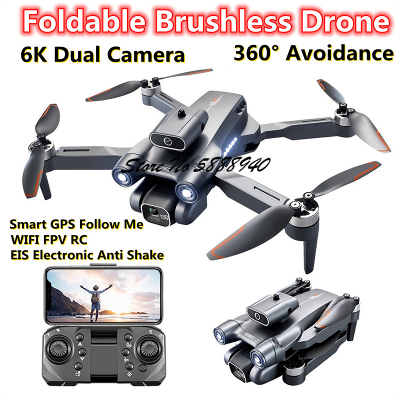 Drone S1S Rc Quadcopter - โดรนควบคุมระยะไกลแบบพับได้ 6K Optical Flow Brushless พร้อม