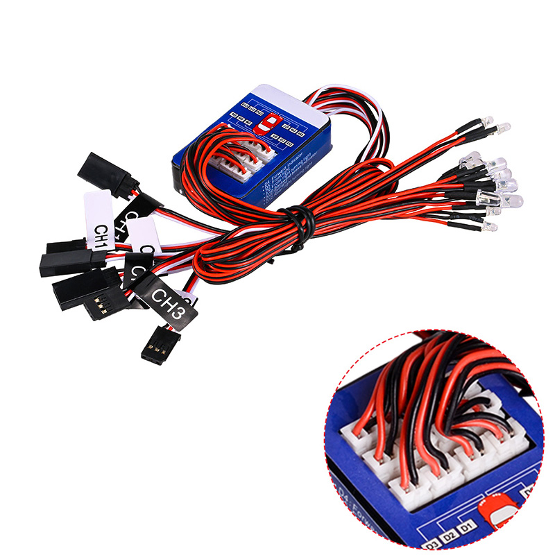 Rc Drift Car Kit - ชุดไฟ LED RC 12 ดวง ระบบไฟจำลองอัจฉริยะ