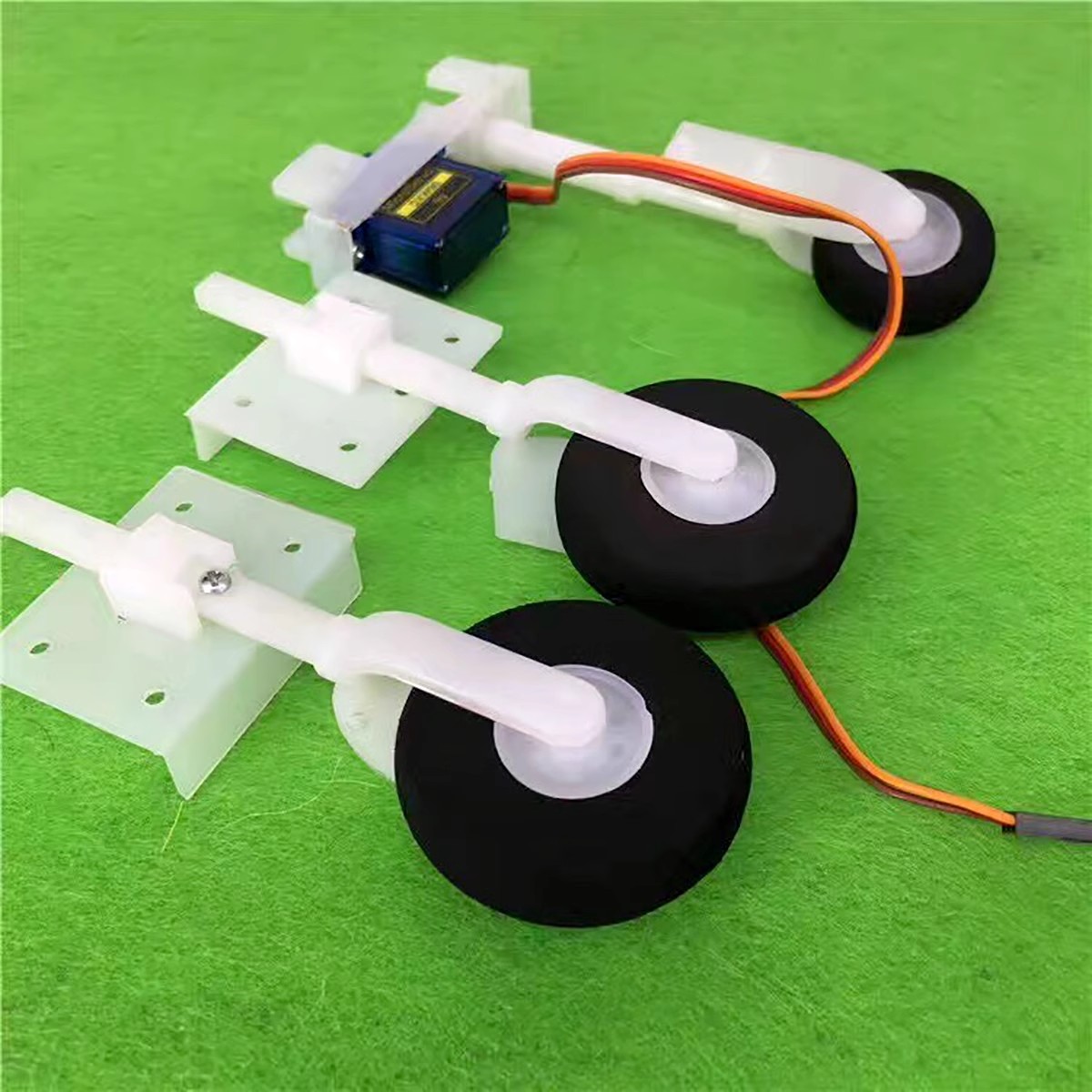 Drone Rc Land - ชุดประกอบ SU27เคทีบอร์ดเกียร์ลงจอด Setir mobil แบบทำมือช่วงล่างสำหรับโมเดลเครื่องบินสี่ใบพัดมีปีกคงที่ด้วยระบบ RC