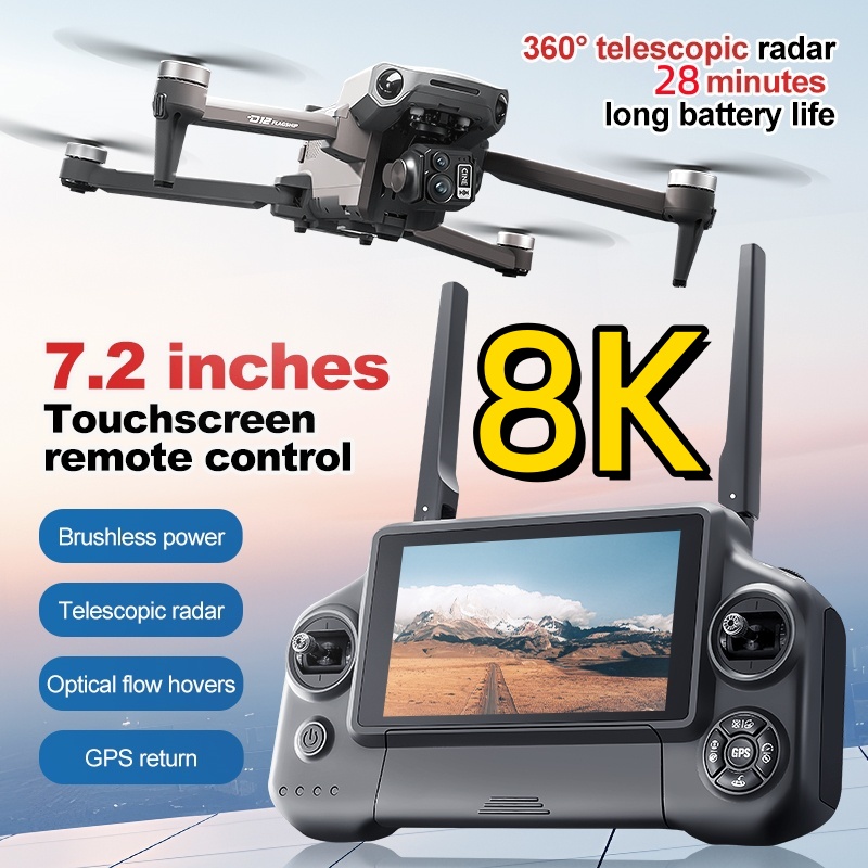 โดรนควอดคอปเตอร์ 8K 3 แกนกันสั - Drone Rc App บทวิจารณ์และราคา