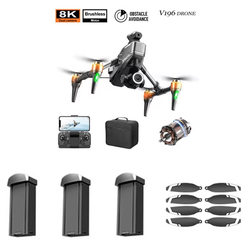 V196 Brushless 8K โดรน RC แบบค - Drone V196 Rc บทวิจารณ์และราคา