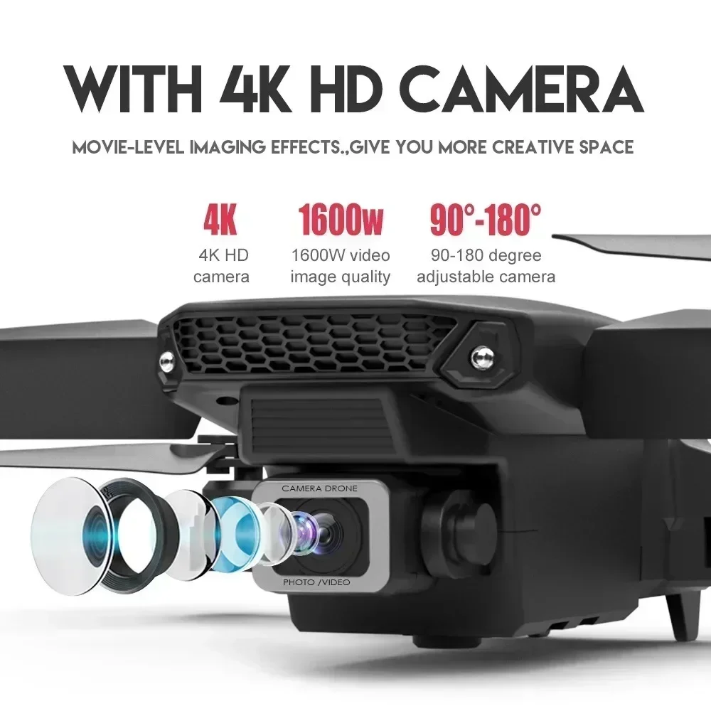 E88 Pro WIFI FPV Droneมุมกว้าง - Drone Rc App บทวิจารณ์และราคา