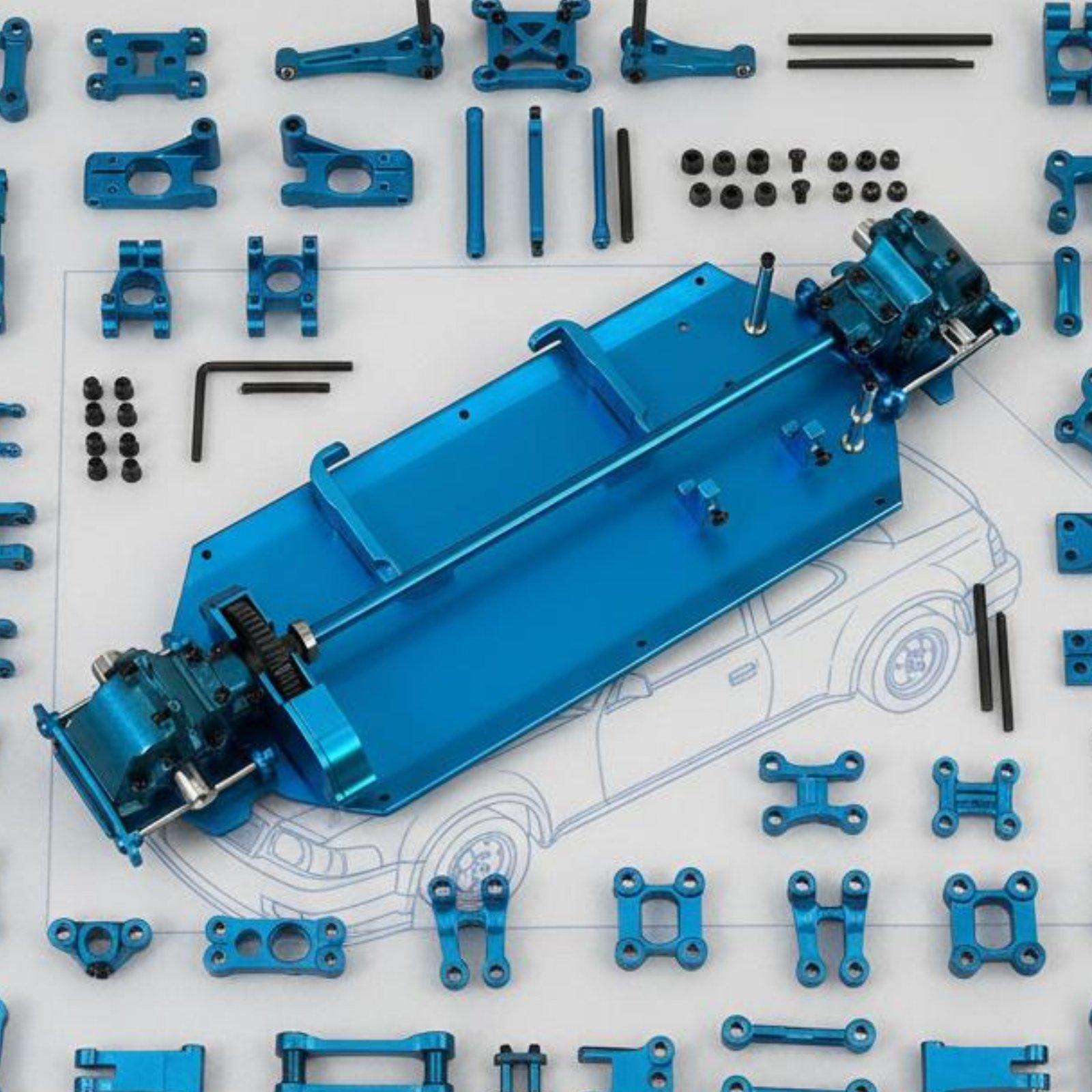 โครงรถไฟฟ้าอัลลอยด์สำหรับประกอ - Rc Drift Car Kit บทวิจารณ์และราคา