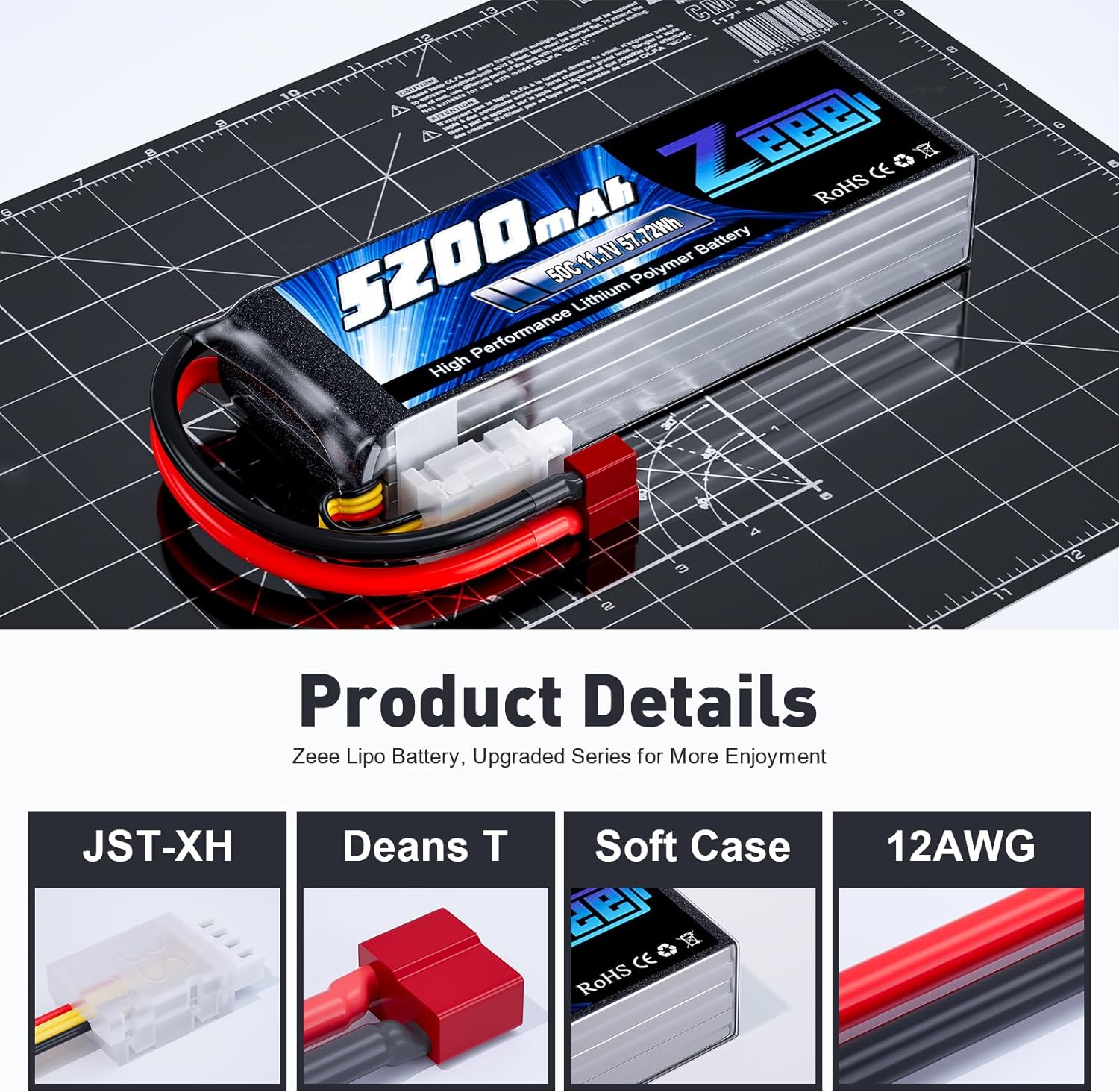 1/2 หน่วย Zeee 11.1V 50C 5200m - Drone Rc Land บทวิจารณ์และราคา
